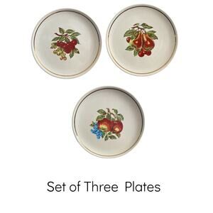 Vintage Conrad Crafters Wheeling WV. 1776-1976 3 dessert fruit plates